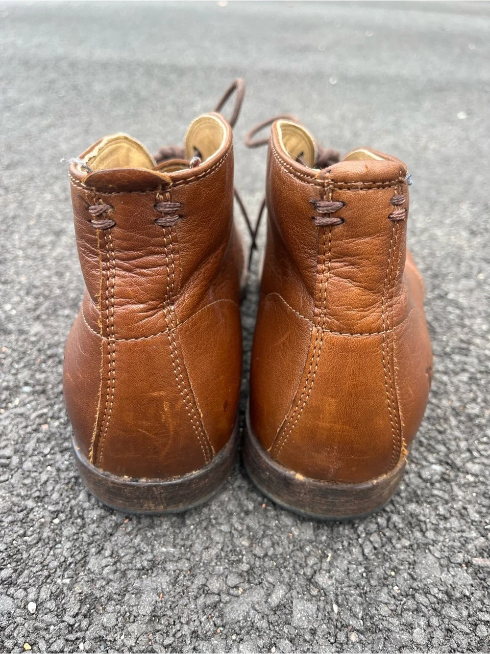 Frye Men's Phillip‎ Chukka Boots Leather Ankle Lace Up Cognac Brown 3487533